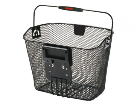 Cycle Tech Panier luxe metal noir + support
