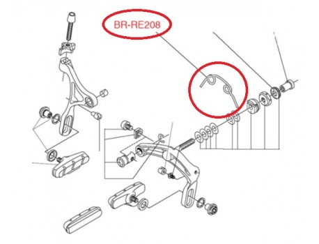 Campagnolo Pièce freins support ressort PVC BR-RE027