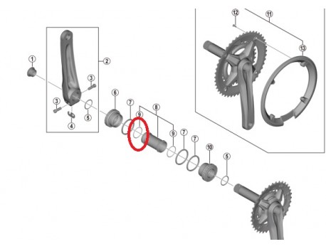 Shimano Joint torique Pédalier XT 9V BB-M950