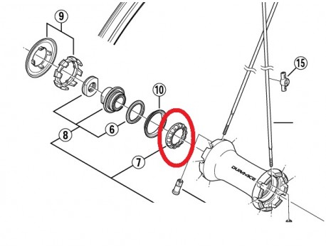 Shimano Bearing Roulement 5/32 AVANT WH-7801