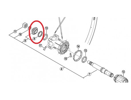 Shimano Axe Arrière FH-M678