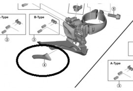 Shimano Insert Intérieur de Fourchette pour Dérailleur Avant Ultegra FD-R8000