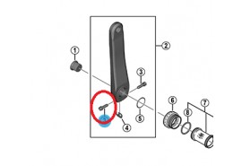 Shimano Vis Manivelle FC-R8000 avec écrou (M6 x 19)
