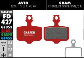 Galfer Plaquettes Avid Elixir 1,3,5,7- Sram XX,XO