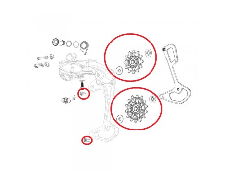 SRAM Galets de dérailleur XXSL Eagle T AXS