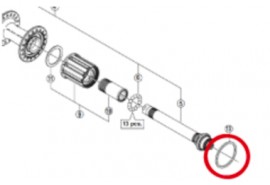 Shimano Entretoise corps de roue libre Shimano 11 v [1.85 mm]