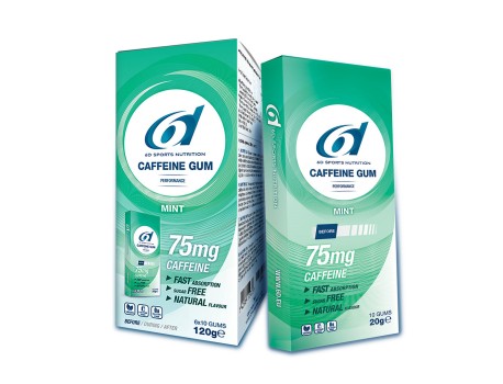 6D Chewing Gum 75mg CAFFEINE 1x10 GUMS