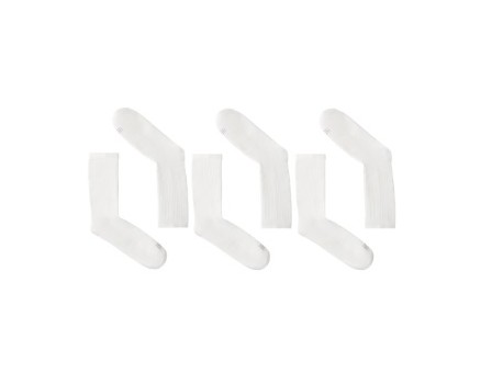BBB BSO-22 Blanc Chaussettes EcoFeet 18cm MultiPack/3 Paires