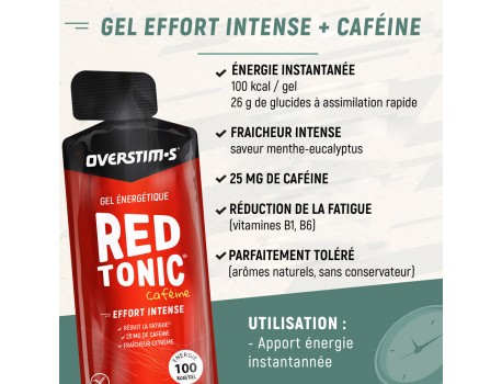 Overstim's Gel RED TONIC Menthe Eucalyptus