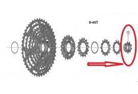 Shimano Ecrou et Pignon 9T A CS-M9200-12