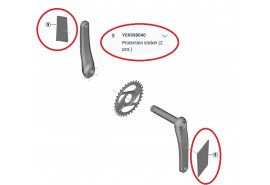 Shimano Sticker Protection pour FC-M9200 / FC-M9220 XTR (2 PCS)