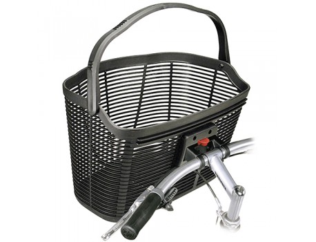 Cycle Tech Panier luxe metal noir + support